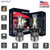 FANTELI H4/9003/HB2 4300K 3-Sided LED Headlight Bulbs All-in-One Conversion Dual Beam High/Low Beam Kit -12000 Lm 5000K Xenon HID OEM Warm White 5K Replacements Extremely Bright - 5 Years Warranty