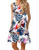 Women Casual T-Shirt Summer Dresses Floral Bohemian Dress Swing Boho Sundress Sleeveless with Pockets -Floral White Blue,X-Large- Women Casual T-Shirt Summer Dresses Floral Bohemian Dress Swing Boho Sundress Sleeveless with Pockets -Floral White Blue,X-Large-