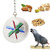 LIANCHI Parrot Creative Foraging Systems Foraging Wheel Bird Intelligence Growth Cage Acrylic Box Toys -A-