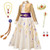 Kids Fancy Dress Costume - Ice Snow Queen Act 2 Princess Halloween Birthday Party Cosplay Outfit for Child Girl Teen Yellow