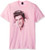 Trevco Men's Elvis Short Sleeve T-Shirt, Pink, X-Large