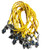 Lot - 12 HAMSA HAND"Evil Eye" Yellow String Bracelets - Lucky Charm Pendant
