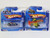 Hot Wheels 2010, Set of 2 Cars- HW Garage Go Kart -Blue w/Red-  and  HW Racing Mad Propz -Orange w/Yellow- -Short Card w/ Plastic Blisters-.