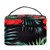 Inhomer Cosmetic Bag Red Flowers And Tropical Leaves Travel Makeup Case Handy Toiletry Organizer Storage Box Inhomer Cosmetic Bag Red Flowers And Tropical Leaves Travel Makeup Case Handy Toiletry Organizer Storage Box