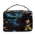 Inhomer Cosmetic Bag Embroidery Blue Dragon Travel Makeup Case Handy Toiletry Organizer Storage Box