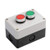 Push-button control station, 2 stop/start switches Mushroom push-button switch -pack of 1-2 auto-return-
