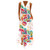 Zieglen Women Casual Summer Floral Print Loose Party Bohemian Tank Elegant Sleeveless Flowy Long Maxi Dress Beach Sundress White