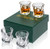 Crystal Whiskey Glass 7 Ounce, LANFULA Premium Bourbon Glasses With Gift Box - Small Rocks Barware for Scotch, Whisky And Old Fashioned Cocktail Drinking - Set of 4