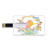 8GB USB Flash Thumb Drives Abstract Bank Credit Card Shape Business Key U Disk Memory Stick Storage Floral Frame Leaves with Ocean Waves with a Woman Silhouette Paisley Artwork Print Personalized GIF