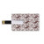 8GB USB Flash Thumb Drives Paisley Bank Credit Card Shape Business Key U Disk Memory Stick Storage Arabesque Oriental Bird Figures with Floral Heart Forms with Lines,Light Pink Chestnut Brown Persona