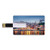 8GB USB Flash Thumb Drives Cityscape Bank Credit Card Shape Business Key U Disk Memory Stick Storage Cityscape by The River in Porto Old Small Town Architecture Decor,Multi Personalized Gift