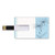 8GB USB Flash Thumb Drives Striped Decor Bank Credit Card Shape Business Key U Disk Memory Stick Storage Vertical Long Lines with a Single Flower Figure Simplistic Illustration Image,Light Blue Perso