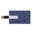 8GB USB Flash Thumb Drives Floral Stall Bank Credit Card Shape Business Key U Disk Memory Stick Storage Victorian Baroque Style Classic Swirled Flowers with Damask Effects Pattern,Navy Blue Color Per