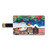 8GB USB Flash Thumb Drives Christmas Bank Credit Card Shape Business Key U Disk Memory Stick Storage Snowman in The City Streets Urban Style Noel Downtown Wishes Ritual Funny Illustration,Multi Perso