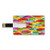 8GB USB Flash Thumb Drives Modern Bank Credit Card Shape Business Key U Disk Memory Stick Storage Colorful Umbrella Figures in Vibrant Tones Abstract Rain Themed Artistic Display,Multicolor Personali