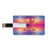 8GB USB Flash Thumb Drives Astronaut Bank Credit Card Shape Business Key U Disk Memory Stick Storage Cute Doodle Astronaut Flying Cubic Space with Baloons to Infinity and Beyond Decorative,Pink Multi