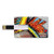 8GB USB Flash Thumb Drives Modern Bank Credit Card Shape Business Key U Disk Memory Stick Storage Funky Artful Abstract Trippy Original Music Pattern with Brushstroke Effects Image,Multicolor Persona