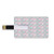 8GB USB Flash Thumb Drives Abstract Bank Credit Card Shape Business Key U Disk Memory Stick Storage Surreal Checkered Pattern Doodle Lines Geometric Design Shapes in Decorative,Multico