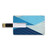 8GB USB Flash Thumb Drives Abstract Bank Credit Card Shape Business Key U Disk Memory Stick Storage Various Geometrical Shapes and Lines Expressed in Abstract Manner Decorative,Blue Turquoise Dark Bl