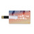 8GB USB Flash Thumb Drives Adventure Bank Credit Card Shape Business Key U Disk Memory Stick Storage Artistic Interpretation of Motivational Pictures Adventure Awaits Message Print Decorative,Salmon