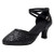 SWDZM Women's Ballroom Dance Shoes Closed Toe with Sequin Latin Salsa Tango Ballroom Practice Performance Dance Shoes,Heel-1.97'',Black 9 B -M- US