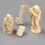 Efco 1655241 Miniature Nativity Figures 40 mm 4 Parts, Ivory, 6 x 4 x 2 cm