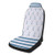 Car Front Seat Covers 1 Piece, Anchor Auto Seat Cover - Blue Stripes Frame with Abstract Stripes and Chain Figures Symmetrical Pattern, Slate Blue White