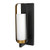 Globe Electric Alston 1-Light Wall Sconce, Dark Bronze Color, Brushed Finish, Gold Interior, White Glass Shade 65839