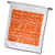3dRose Orange and Off White Musical Notes Pattern - Flags -fl-342220-2-
