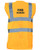 Fire Warden, Printed Hi-Vis Vest Waistcoat - Orange/Black 3XL