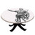 Elastic Edged Polyester Fitted Table Cover,Antique Statue of Augustus Vintage Ancient Historical King Emperor Figure Print Decorative,Fits up to 36" Diameter Tables,The Ultimate Protection for Your Ta
