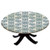 Elastic Edged Polyester Fitted Table Cover,Mandala Style Floral Round Figures with Da Elements Retro Graphic Ornaments Decorative,Fits up to 36" Diameter Tables,The Ultimate Protection for Your Ta