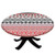 Elastic Edged Polyester Fitted Table Cover,Ethnic Aztec Pattern with Abstract Mayan Authentic Folk Figures Artsy Image,Fits up to 36" Diameter Tables,The Ultimate Protection for Your Table,Red Black