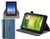 Navitech Blue Faux Leather Hard Case Cover with 360 Rotational Stand Compatible with The Alldaymall A88X