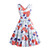Women Formal Dress Sleeveless V-neck Wrap Cocktail Dress Vintage Floral A-line Swing Dress Evening Party Prom Dress