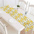 LCGGDB Mustard Dining Table Runner, Ikat Style Pattern with Modern Blurry Color Distortion Effects Kitchen Rectangular Runner,14x60 Inch,for Party Event Decorations Grey Yellow