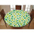 Lyzelre Elastic Polyester Fitted Table Cover,Simplistic Fir Pine Tree Silhouettes with Checkered Pattern Decorative Picnic Fitted Table Cloth, Fits Tables up to 36 Diameter,Fern Green Green White