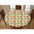 Elastic Polyester Fitted Table Cover,Aquatic Tortoise Animals Artistic Figures with Patterns on Pastel Color Blots Decorative Picnic Fitted Table Cloth, Fits Tables up to 36 Diameter,Multicolor