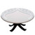 Elastic Edged Polyester Fitted Table Cover,Arabesque Arched Royal Persian Figure with Floral Cultural Graphic,Fits up 40"-44" Diameter Tables,The Ultimate Protection for Your Table,Light Blue