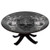 Elastic Edged Polyester Fitted Table Cover,Abstract Skull Figure Between Two Canine Animals Wildlife Grunge Tattoo Like Artwork,Fits up 40"-44" Diameter Tables,The Ultimate Protection for Your Table,G