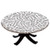Elastic Edged Polyester Fitted Table Cover,3D Style Modern Digital Mix Figures Calculation Counting,Fits up 40"-44" Diameter Tables,The Ultimate Protection for Your Table,White Light Grey