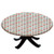 Elastic Edged Polyester Fitted Table Cover,Stylized Cute Figures with Different Patterns Sweet Clip Art Fun,Fits up 40"-44" Diameter Tables,The Ultimate Protection for Your Table,Grey Burnt Sienna Min