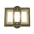 Nostalgic Warehouse 719715 Meadows Switch Plate with Triple Rocker, Antique Brass