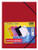 Idena 213372 Elastic Folder for DIN A4 Polypropylene Translucent Red Pack of 1