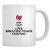 Teeburon Keep calm and love Miniature Figure Painting chalk style Mug 11 ounces ceramic