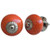 IndianShelf 4 Piece Handmade Orange Ceramic Crackle Dresser Drawer Knobs Cabinet Wardrobe Door Kitchen Pulls Handles