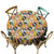 KaMiao Wrinkle Free Tablecloths Music,Pattern with Musical Instruments in Flat Design Style Cassette Radio Vinyl Nostalgic,Multicolor Diameter 36" Modern Round Tablecloth
