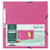 Exacompta Ref. 55520SE Elastic Folders 3 Flaps Glossy Card 400 GSM A4, Pink, Pack of 10