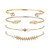 GOMYIE Women'S Bangle Bracelet Set Open Adjustable Leaf Cuff Bracelet Wire Stackable Wrap Jewelry
