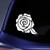 Bargain Max Decals Rose Flower Sticker Decal Notebook Car Laptop 5.5" -White-